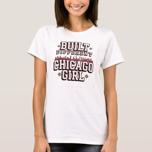 Anders Gebouwd — Meisje uit Chicago T-shirt (Voorkant)