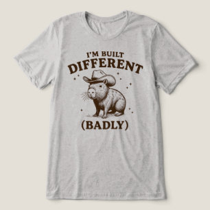 Anders Gebouwd Slecht Cowboy Capybara Tri-Blend Shirt