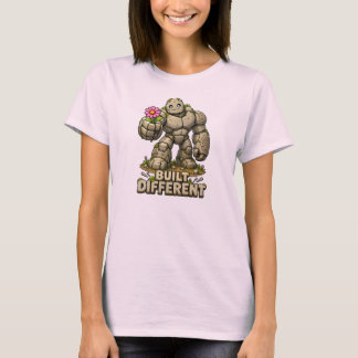 Anders Gebouwde Schattige Stenen Golem DND Fantasy T-shirt