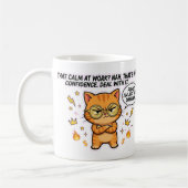 Anders Gebouwde Zelfverzekerde Kat Grappige Mok (Links)