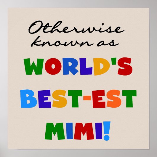 Anders Gekend als best-est-Beste Mimi Giften Poster (Voorkant)
