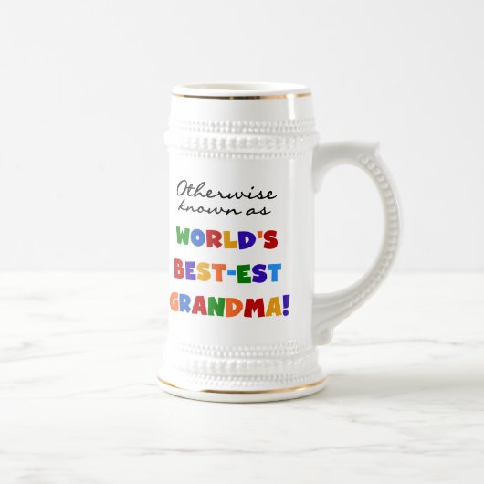 Anders gekend als best mogelijke oma-cadeaus bierpul (Rechts)