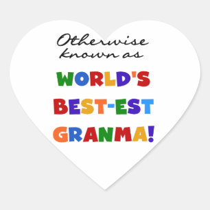 Anders gekend als beste granma-cadeaus hart sticker
