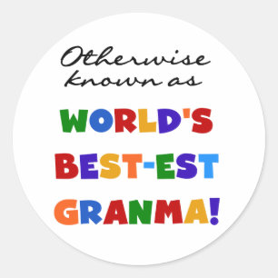 Anders gekend als beste granma-cadeaus ronde sticker