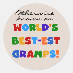 Anders Genoemd geworden best-est-Beste Gramps Ronde Sticker