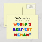 Anders genoemd geworden best-est-Beste Memaw van Briefkaart (Voorkant / Achterkant)