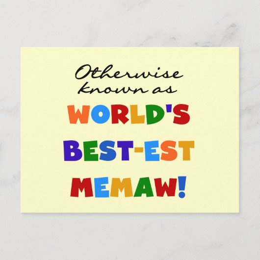 Anders genoemd geworden best-est-Beste Memaw van Briefkaart (Voorkant)