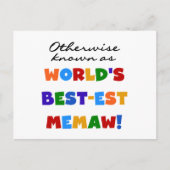 Anders genoemd geworden best-est-Beste Memaw van Briefkaart (Voorkant)