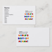 Anders genoemd geworden best-est-Beste Memaw van Visitekaartje (Voorkant / Achterkant)