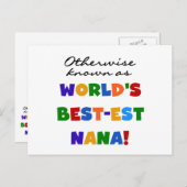 Anders Genoemd geworden best-est-Beste Nana Briefkaart (Voorkant / Achterkant)