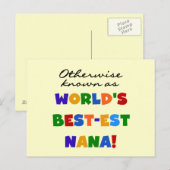 Anders Genoemd geworden best-est-Beste Nana Briefkaart (Voorkant / Achterkant)