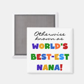 Anders Genoemd geworden best-est-Beste Nana Magneet (Voorkant / Achterkant)