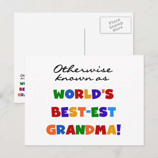 Anders Genoemd geworden Giften van de Oma van het Briefkaart (Voorkant / Achterkant)