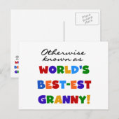 Anders Genoemd geworden Giften van de Oma van het Briefkaart (Voorkant / Achterkant)