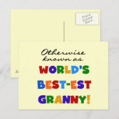 Anders Genoemd geworden Giften van de Oma van het Briefkaart (Voorkant / Achterkant)