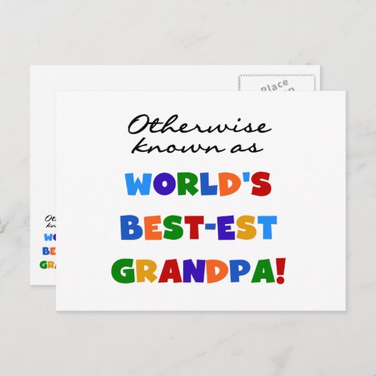 Anders Genoemd geworden Giften van de Opa van het Briefkaart (Voorkant / Achterkant)