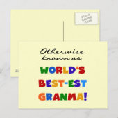 Anders Genoemd geworden Giften van Granma van het Briefkaart (Voorkant / Achterkant)