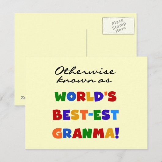 Anders Genoemd geworden Giften van Granma van het Briefkaart (Voorkant / Achterkant)