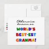 Anders Genoemd geworden Giften van Granma van het Briefkaart (Voorkant / Achterkant)