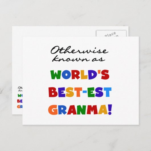 Anders Genoemd geworden Giften van Granma van het Briefkaart (Voorkant / Achterkant)