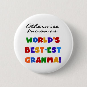 Anders Genoemd geworden Giften van Granma van het Ronde Button 5,7 Cm