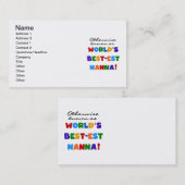 Anders Genoemd geworden Giften van Nanna van het Visitekaartje (Voorkant / Achterkant)