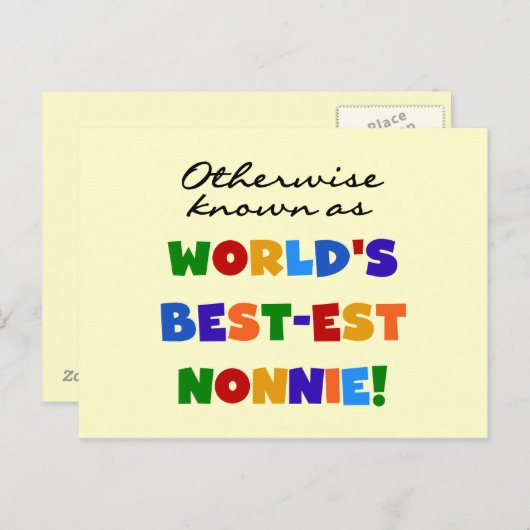 Anders Genoemd geworden Giften van Nonnie van het Briefkaart (Voorkant / Achterkant)