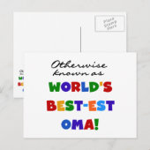 Anders Genoemd geworden T-shirts en Giften van Oma Briefkaart (Voorkant / Achterkant)