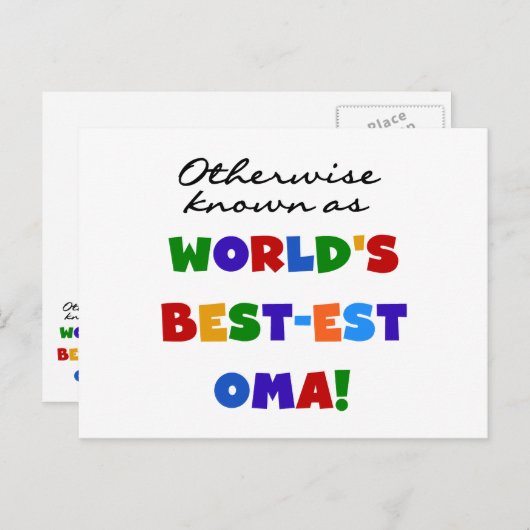 Anders Genoemd geworden T-shirts en Giften van Oma Briefkaart (Voorkant / Achterkant)