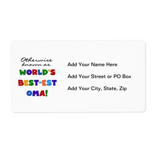 Anders Genoemd geworden T-shirts en Giften van Oma Etiket (Voorkant)