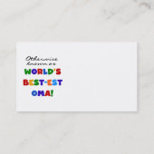 Anders Genoemd geworden T-shirts en Giften van Oma Visitekaartje (Achterkant)