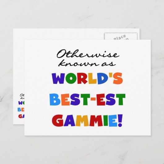 Anders Genoemd geworden T-shirts van Gammie van Briefkaart (Voorkant / Achterkant)