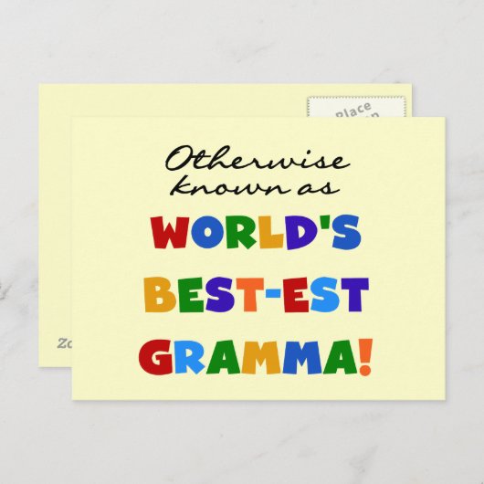 Anders Genoemd geworden T-shirts van Gramma van Briefkaart (Voorkant / Achterkant)