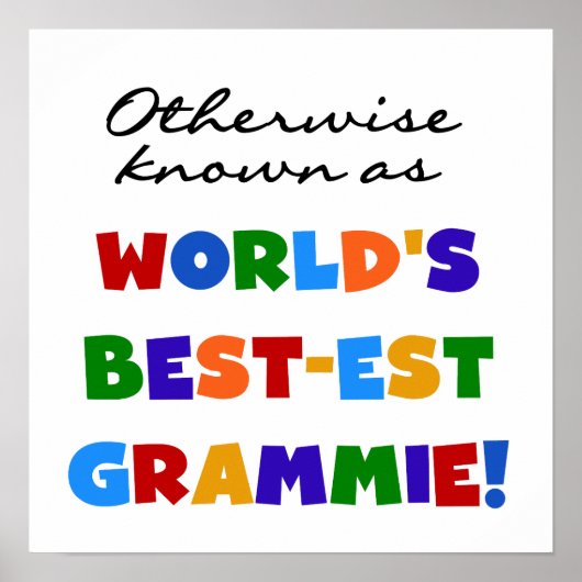 Anders Genoemd geworden T-shirts van Grammie van h Poster (Voorkant)