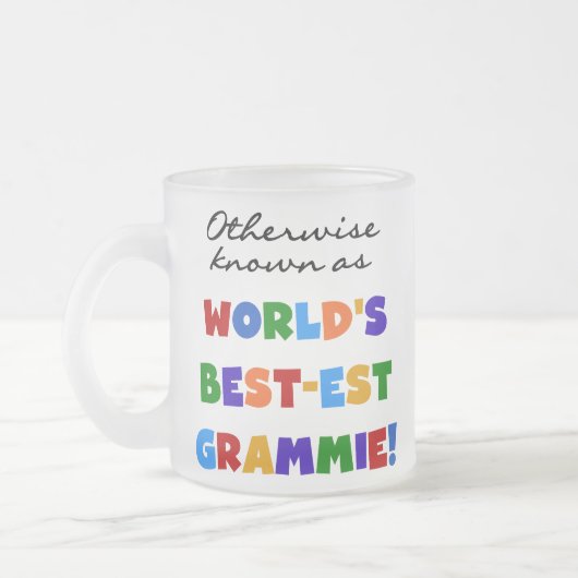 Anders Genoemd geworden T-shirts van Grammie van Matglas Koffiemok (Links)