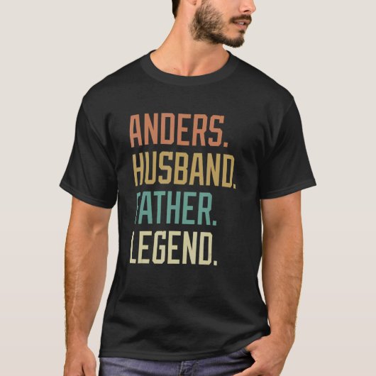 Anders Husband Father Legend Father's Day Retro T-shirt (Voorkant)