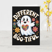 Anders Is Boo Tiful Halloween Autisme Bewustzijn Kaart (Gele Bloem)