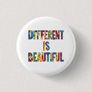 Anders is mooi - Autisme Bewustzijn Ronde Button 3,2 Cm