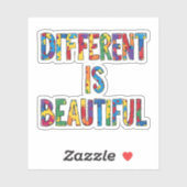 Anders is mooi - Autisme Bewustzijn Sticker (Vel)