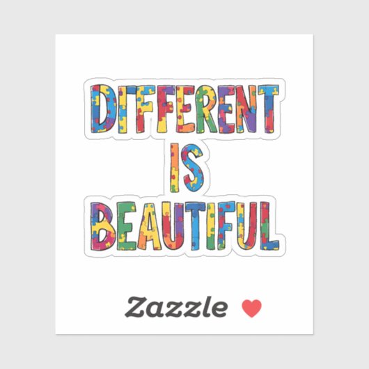 Anders is mooi - Autisme Bewustzijn Sticker (Vel)