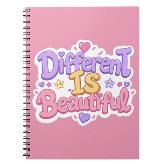 Anders Is Mooi Cute Pastel Kawaii Kinderen  Notitieboek (Voorkant)