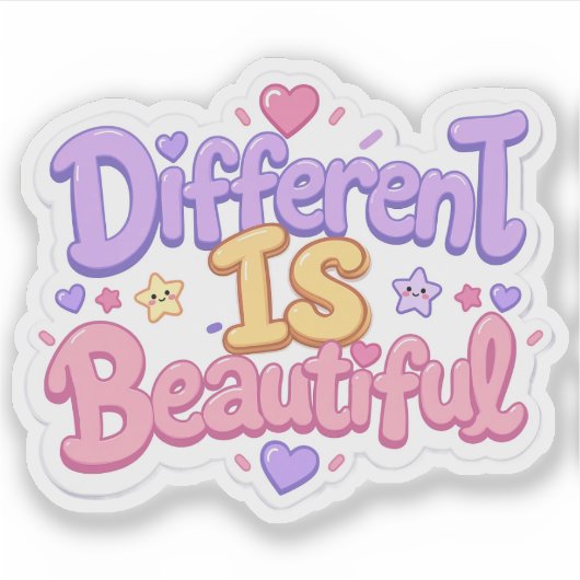 Anders Is Mooi Cute Pastel Kawaii Kinderen  Sticker (Voorkant)