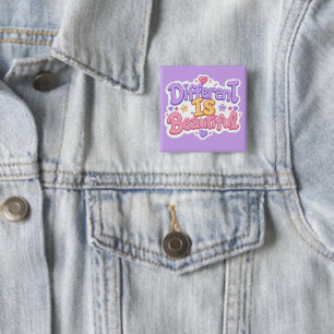 Anders Is Mooi Cute Pastel Kawaii Kinderen Vierkante Button 5,1 Cm