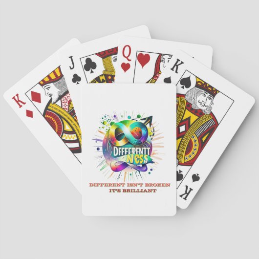 Anders is niet gebroken, het is briljant - Neurodi Pokerkaarten (Achterkant)