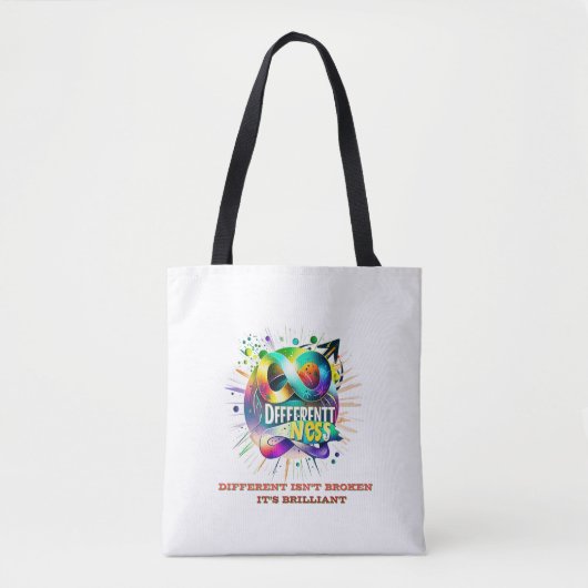Anders is niet gebroken, het is briljant - Neurodi Tote Bag (Voorkant)