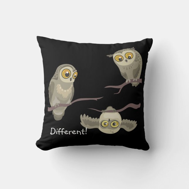Anders! kleine opsidedown owl~ werpen kussen (Voorkant)