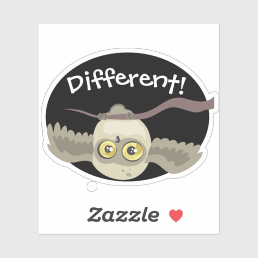 Anders! Kleine uiluil Sticker (Vel)