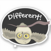 Anders! Kleine uiluil Sticker (Voorkant)