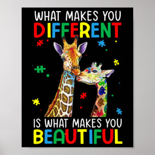 Anders Mooie Autisme Bewustzijn Puzzelstuk Poster
