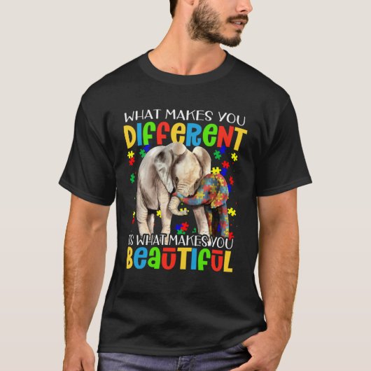 Anders Mooie Autisme Bewustzijn Puzzelstuk  T-shirt (Voorkant)